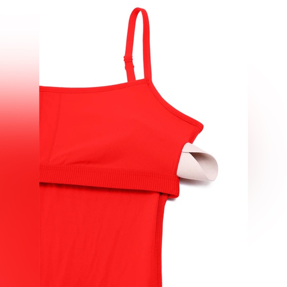 CRZ YOGA Butterluxe Flare Jumpsuit Build-in Bra Bodysuit Orange-Red NWT Sz S - Picture 6 of 11